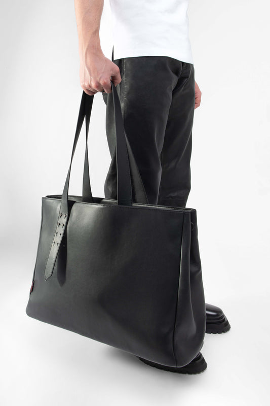 Leather Tote Bag: Lightning
