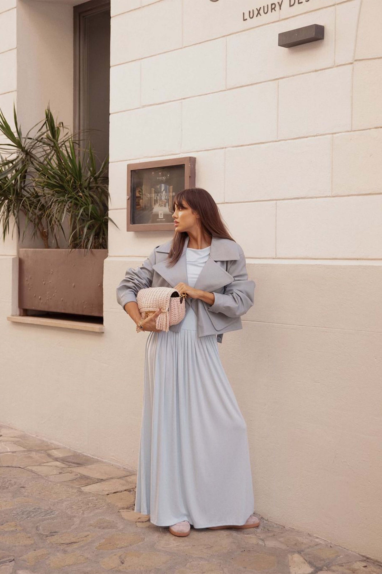 Cropped Blouson Celestial Blue