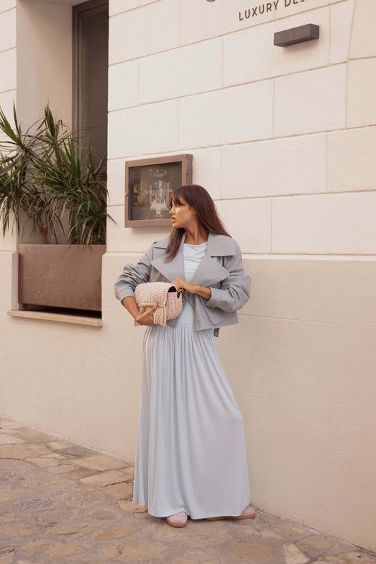 Cropped Blouson Celestial Blue