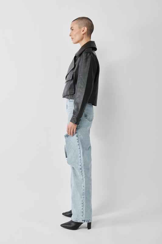 Cropped Blouson Black: Bite Me