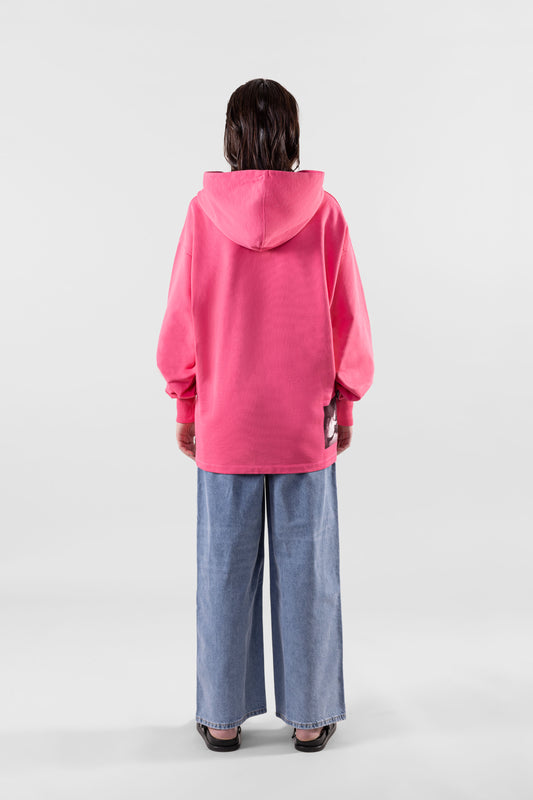 '88 RAVERS HOODIE - WASHED ACID PINK (WOMAN)