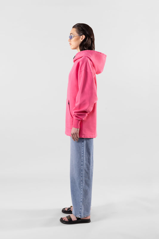 '88 RAVERS HOODIE - WASHED ACID PINK (WOMAN)