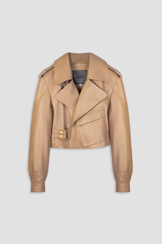 Cropped Blouson Sand - Tall