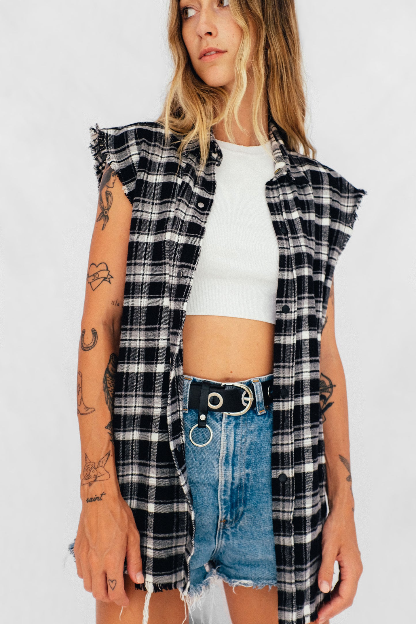 NATURAL BORN SINNER SLEEVELESS SHIRT TALL (WOMAN)