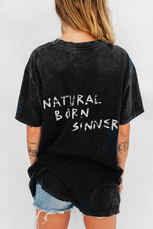 NATURAL BORN SINNER TEE (WOMAN)